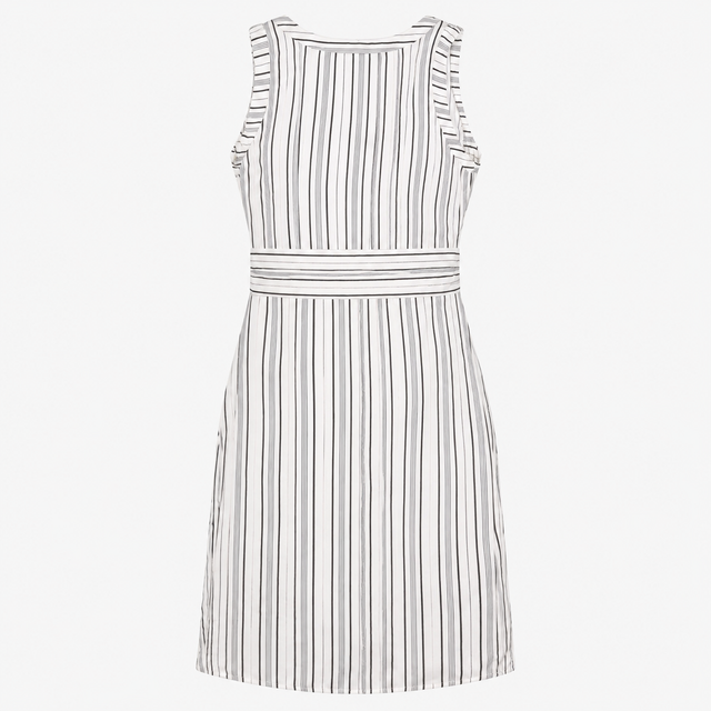 Striped Sleeveless V-Neck Maternity Dress Viscose