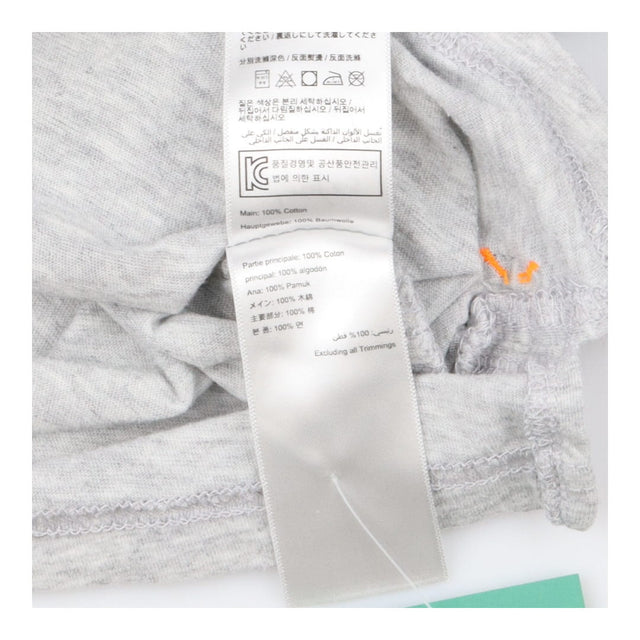 Tee LS grey large dino orange stitching