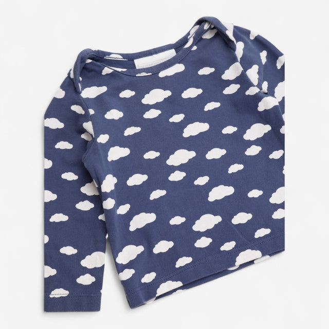 T-shirts Long Sleeve Blue Cloud