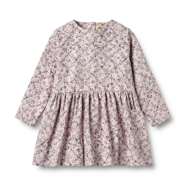 Lilac Checked Flowers Aima Dress