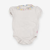 Collared Bodysuit With Ducks And Flowers 