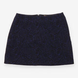 Skirt Black Purple Patterned Jacquard Textured A-L