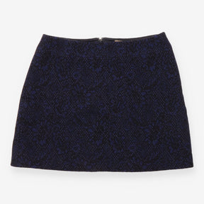 Skirt Black Purple Patterned Jacquard Textured A-L