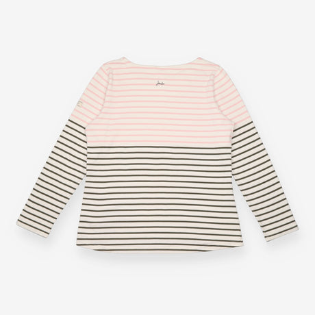 Breton Top Cream Pink Charcoal Stripe Long Sleeve