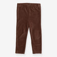 Velour legging Brown Plain
