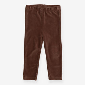 Velour legging Brown Plain