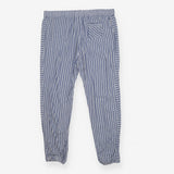 Pyjama Bottoms Cuffed Blue and White Stripe