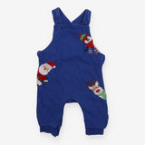 Jersey Dungarees Blue with Festive Appliques