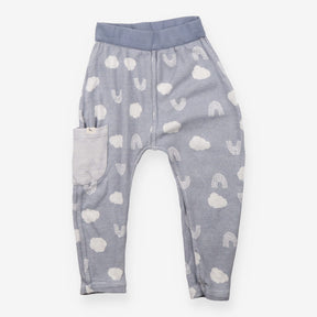 Joggers blue with clouds and rainbows