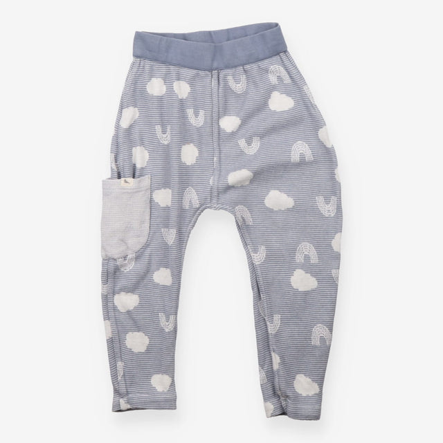Joggers blue with clouds and rainbows