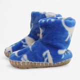 Slippers Blue with White Dinosaurs Size 8-10