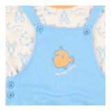 Dungaree & Tee Outfit Blue 'Sea You Later'