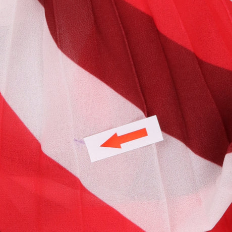 Cocos White Red Burgundy Striped Skirt