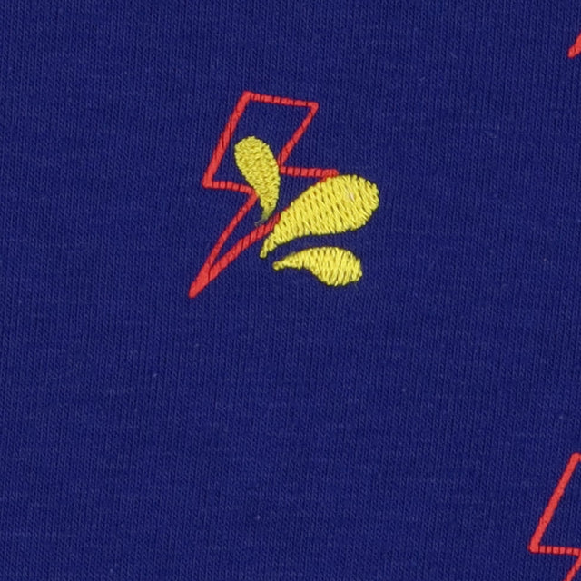 Thermal set blue with yellow trim and lightning