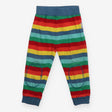 Rainbow Striped Joggers with Knee Patches