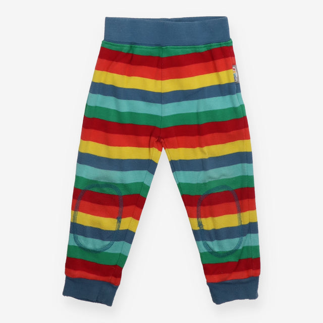 Rainbow Striped Joggers with Knee Patches