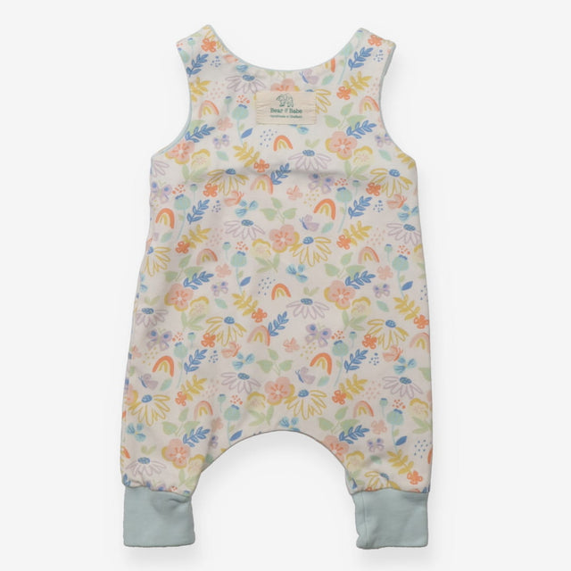Floral romper with butterflies
