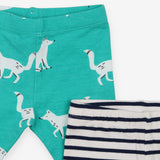Leggings Navy Stripe and Green Fox 2-Pack