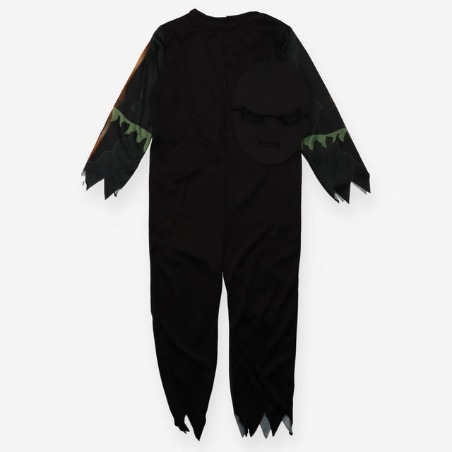 Halloween Scary Skeleton Pumpkin Costume with Mask