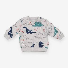 Sweater jersey grey dinosaurs