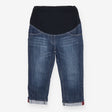 Indigo Mid wash Cropped Maternity Turn-Ups