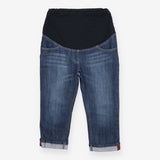 Indigo Mid wash Cropped Maternity Turn-Ups
