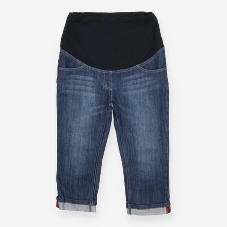 Indigo Mid wash Cropped Maternity Turn-Ups