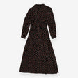 Black triangle geo print sheer shirt dress