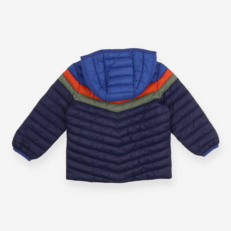 Coat Padded Blue, Orange and Green Block
