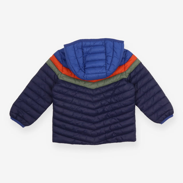 Coat Padded Blue, Orange and Green Block