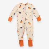 Halloween Zipped Sleepsuit Cream and Orange