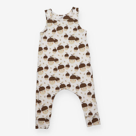 Jersey romper Cream with Acorns