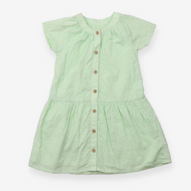 Green dress with embroidered detail