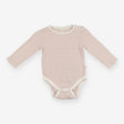 Long Sleeved Bodysuit Brown Striped 