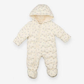 Pramsuit Cream Grey Spots