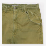 Khaki Green Cotton Utility Cargo Trousers