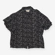 Black Short Sleeve Frill Shirt Scatter Star Print
