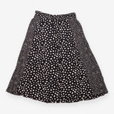 Maxi Skirt Black White Polka Dot Smocked Waist