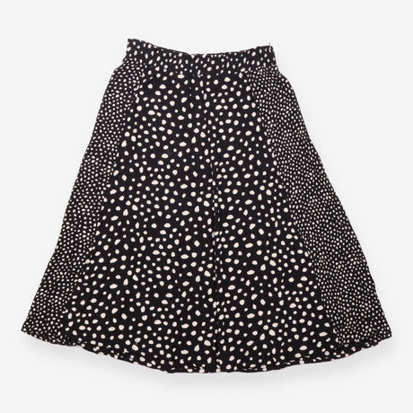 Maxi Skirt Black White Polka Dot Smocked Waist