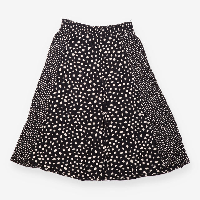 Maxi Skirt Black White Polka Dot Smocked Waist