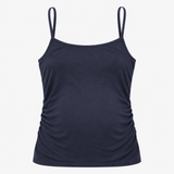 Navy Nursing Maternity Strappy Organic Cotton Top