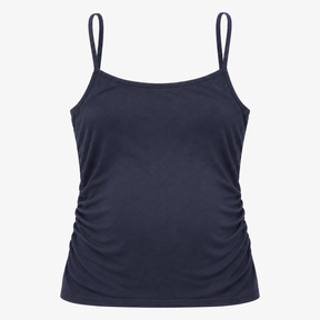 Navy Nursing Maternity Strappy Organic Cotton Top