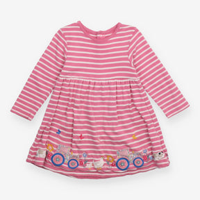 Pink Striped Farm Dress