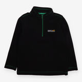 Fleece Half Zip Black with Green Zip
