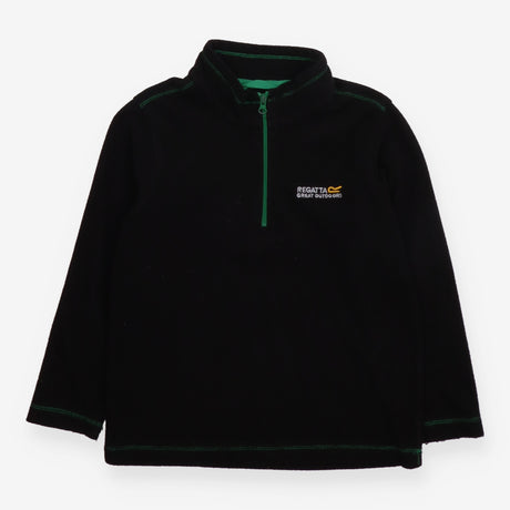 Fleece Half Zip Black with Green Zip
