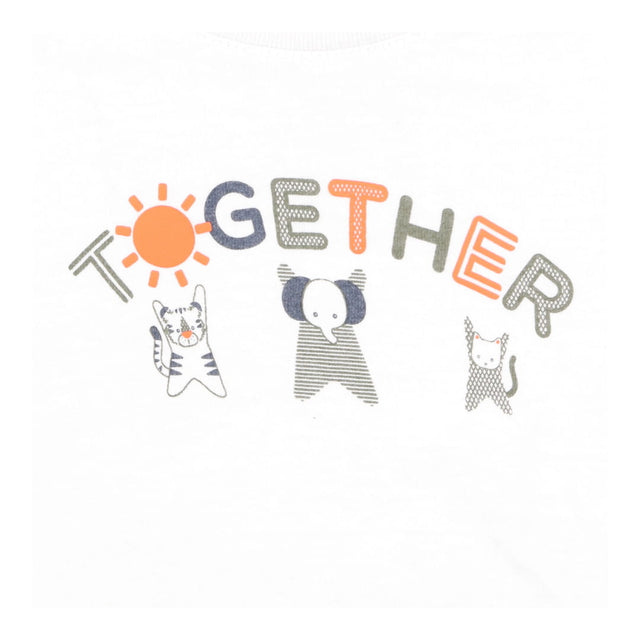 White T-shirt Together With Animals  