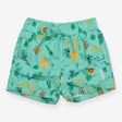 Swim trunks green 'lets go wild'