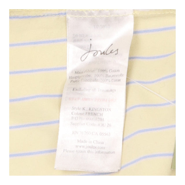 Joules Yellow Blue Striped Cotton Shirt Contrast B