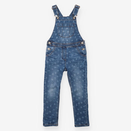 Dungarees blue denim floral print