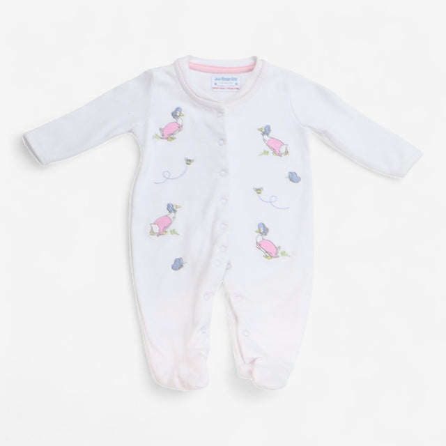 White Jemima Puddleduck sleepsuit 